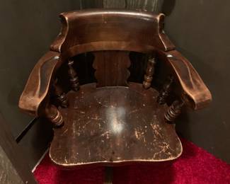 antique wood desk chair