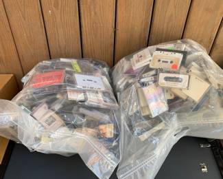 a large volume of cassette taapes