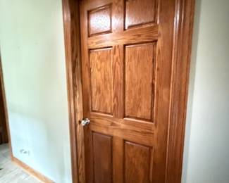 Solid Oak 6-Panel Interior Door, Pre-Hung, Good Condition $170