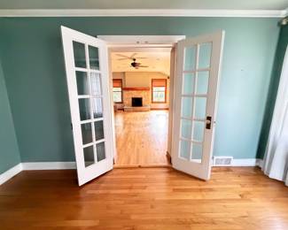 10-Lite Clear Glass Interior French Double Doors $450
