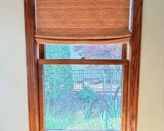 Bundle of 4 Wood Interior Windows with Custom Roman Shades $800 set