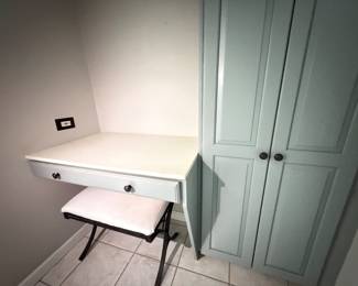 Custom Vanity Makeup Station Bundle with Storage Cabinet, Chair & Light Fixture Regular price $480.00 / Bundle
