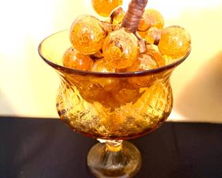 Large Marano glass grapes