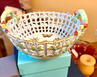 Herend Open Work Basket