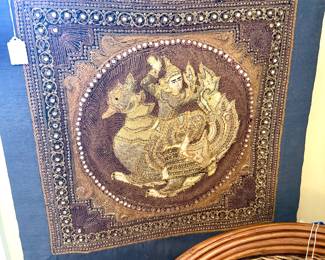 Burmese Kalaga Beaded Tapestry