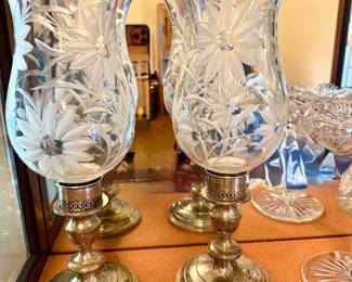 Sterling Silver Harricane Candle Holders