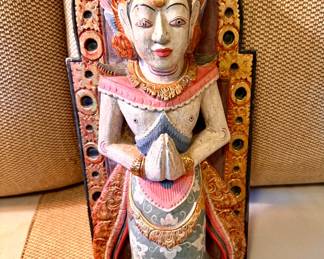 Balinese Hand Carved Wood Diety Sculpture