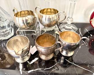 Sterling Sugar and Creamers