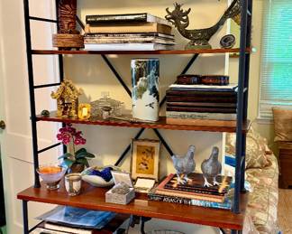 Metal and Wood Bookshelves (2)