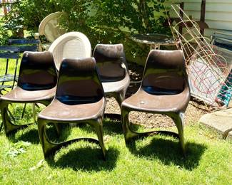 Mid Century Stacking Chairs