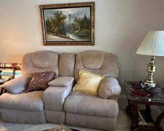 MicroSuede Reclining Love Seat