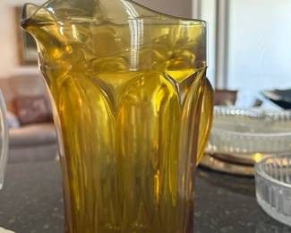 Amber Glass Pitcher