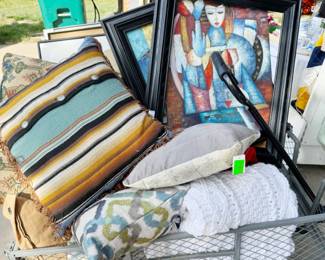 Vintage art, prints, oil paintings, pillows