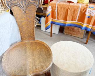 vintage chair, stool