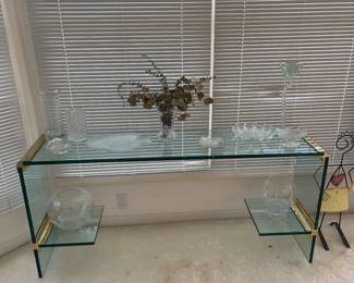 Glass sofa table