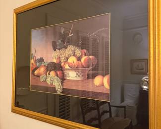 Peale still life print, beautifully framed & matted