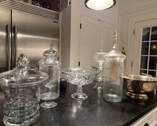 Apothecary glass jars