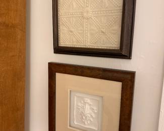 Knit piece & Acanthus relief professionally framed