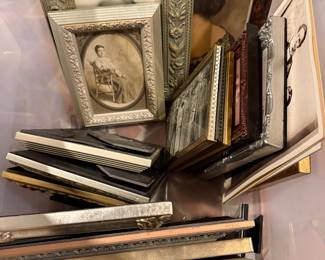 Assortment of framed vintage photos