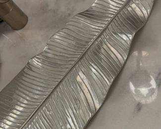 Pottery Barn Silver Leaf tray