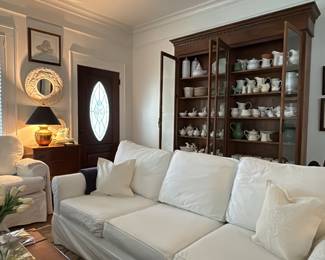 Pottery Barn sofa, Ralph Lauren pillows