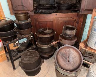 Tons of cast iron. Dixie Foundry, Martin, American Brass, Piqua Ware, G.T. Glascock and Son