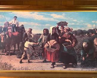 The Vintage at Chateau Lagrange by Jules Breton Reproduction