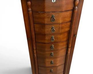 Large Wooden Jewelry Armoire