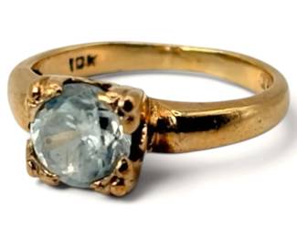 10k Gold Solitaire Diamond Ring Size 2 1.76g
