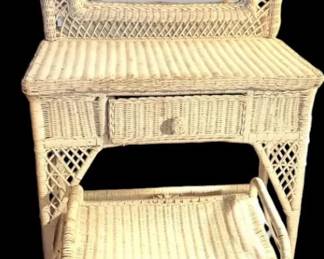 Wicker Vanity Stool