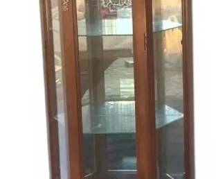 Four Shelf Display Cabinet With Bottom Enclosed Storage