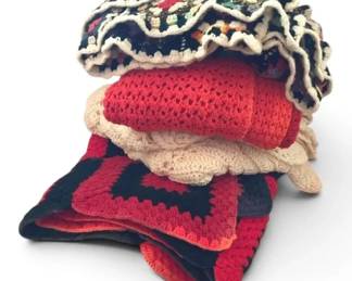 Four Crochet Afghan Blankets