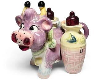 Purple Cow Oil Vinegar Figurine Japan