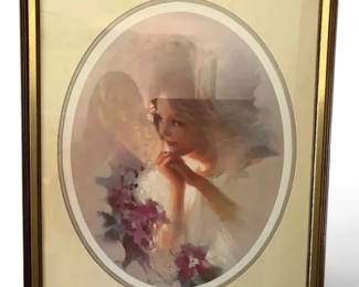 Pastel Victorian Lady Print