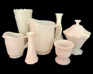 Hobnail Milk Glass More