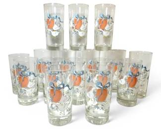 Vintage International Marmalade Goose Glasses 2 Sizes, 16 Total
