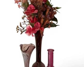 Small Purple Glass Vases