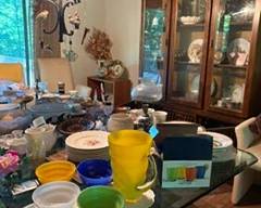 House full of china, glassware, plates, cups and saucers, etc.