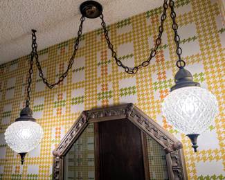 Beautiful Vintage Pendant Swag Lamps 