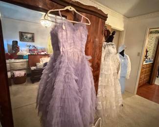Vintage Ruffle Ball Gowns