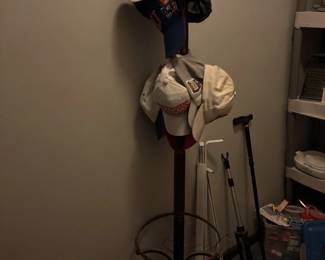 Coat Rack and Hats