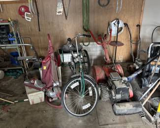 Bike, Kirby Vacuum, Tiller
