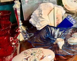 Limoges porcelain trinket boxes.
