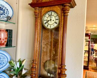 Gustav Becker Neo-Renaissance wall clock in walnut.