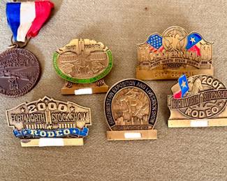 Fort Worth Stock Show & Rodeo pins.