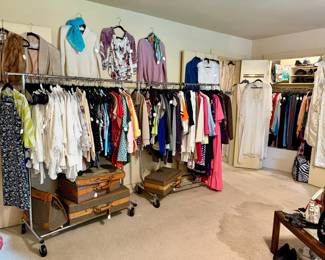 Women's clothing ranging from Small to XL.  White House/Black Market, J. McGlothlin, Talbots, Albert Nipon, vintage clothing, Cole Haan, 