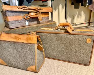 Vintage Hartmann suitcases.