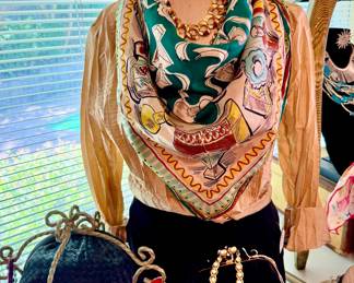 Some great vintage scarves and handbags!