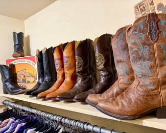 Lots of men's boots.