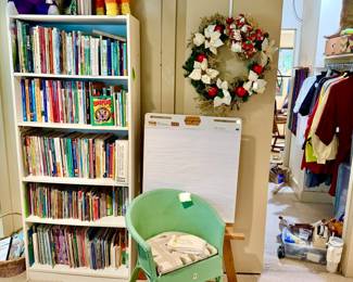 Lots of children's books, teacher instructional manuals.